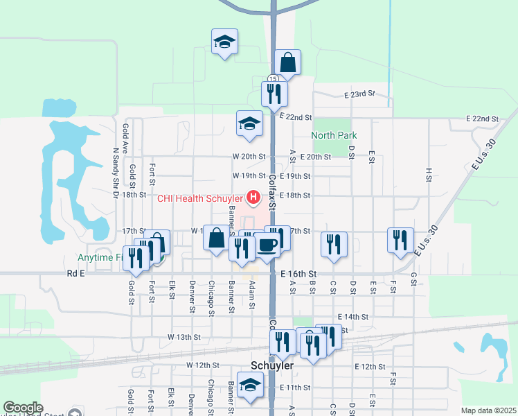 104 West 17th Street, Schuyler NE Walk Score