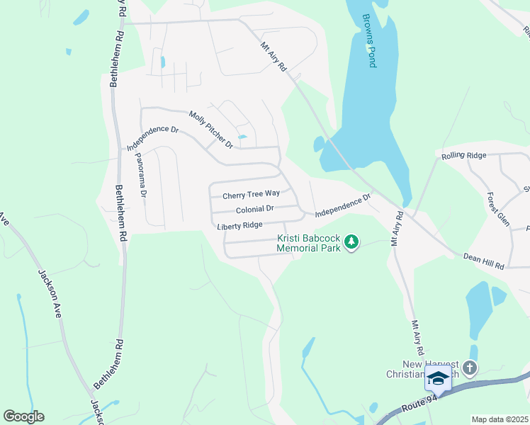 map of restaurants, bars, coffee shops, grocery stores, and more near 2610 Liberty Ridge in New Windsor