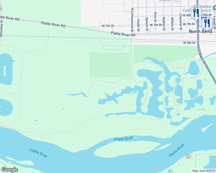 map of restaurants, bars, coffee shops, grocery stores, and more near 35 Pioneer Lake in North Bend