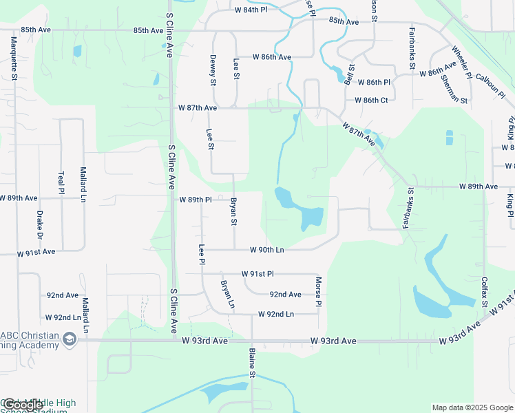 map of restaurants, bars, coffee shops, grocery stores, and more near 8928 Blaine Place in Crown Point