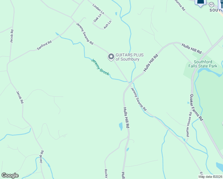 map of restaurants, bars, coffee shops, grocery stores, and more near 402 Hulls Hill Road in Southbury