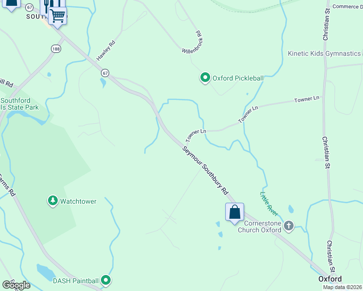 map of restaurants, bars, coffee shops, grocery stores, and more near 740 Oxford Road in Oxford