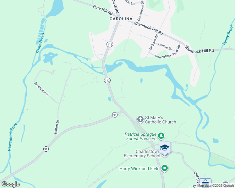map of restaurants, bars, coffee shops, grocery stores, and more near 489 Carolina Back Road in Charlestown