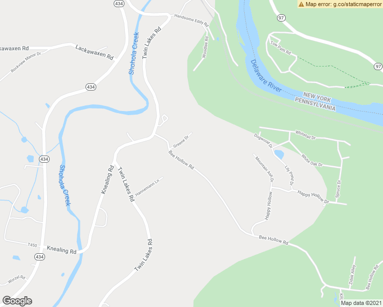 map of restaurants, bars, coffee shops, grocery stores, and more near 120 Bee Hollow Road in Shohola