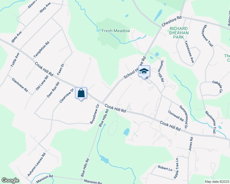 map of restaurants, bars, coffee shops, grocery stores, and more near 8 Mettler Drive in Wallingford