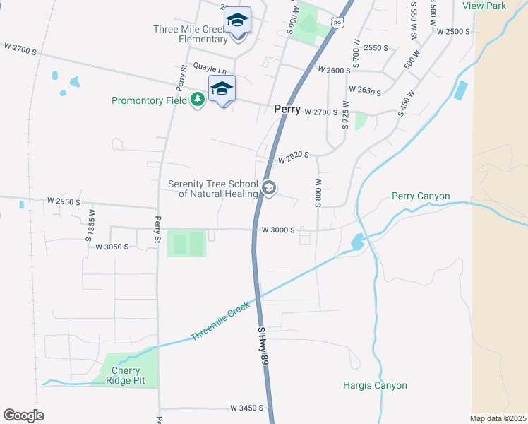 map of restaurants, bars, coffee shops, grocery stores, and more near 2925 South Highway 89 in Perry