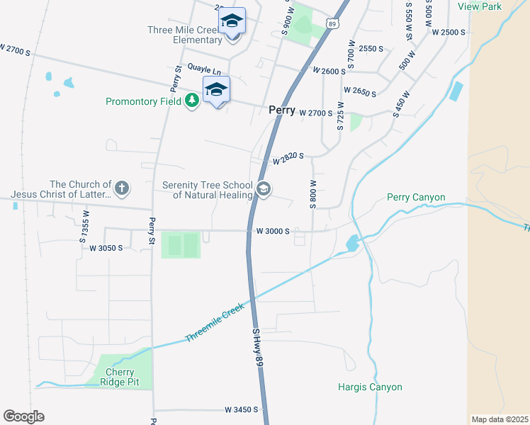 map of restaurants, bars, coffee shops, grocery stores, and more near 2895 South Highway 89 in Brigham City