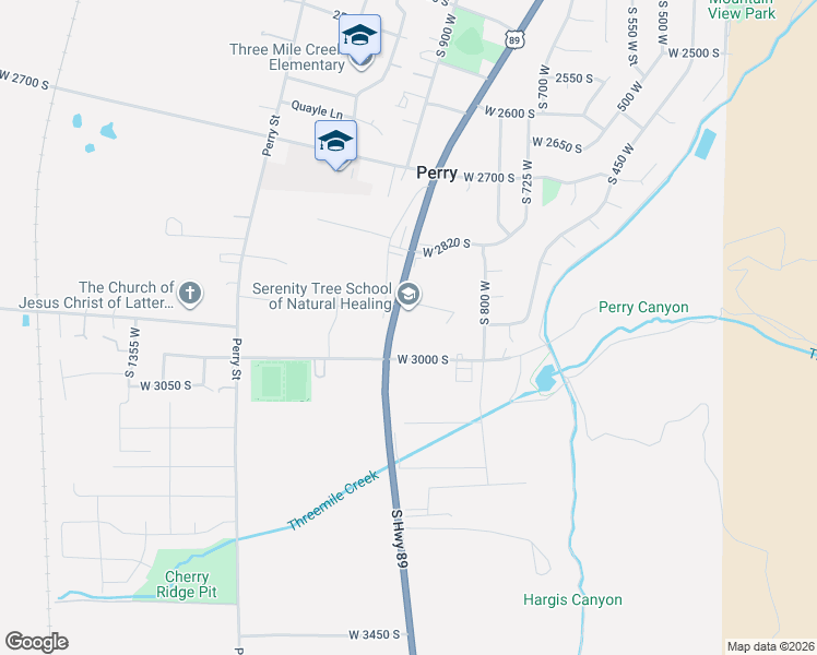 map of restaurants, bars, coffee shops, grocery stores, and more near 2895 South Highway 89 in Brigham City