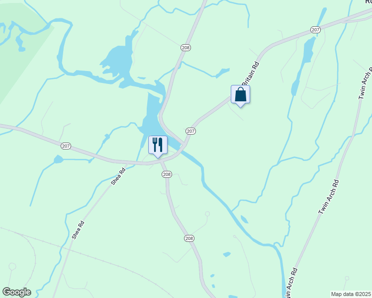 map of restaurants, bars, coffee shops, grocery stores, and more near 2437 New York 207 in Campbell Hall