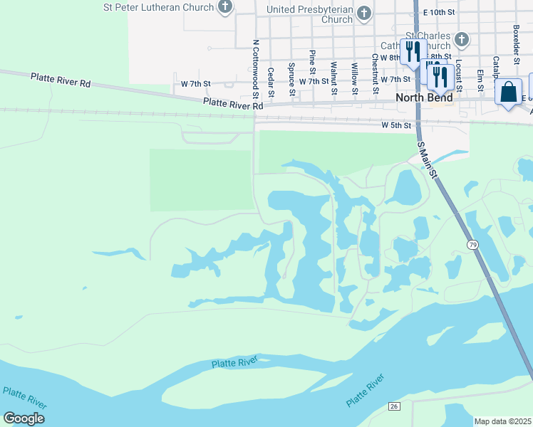 map of restaurants, bars, coffee shops, grocery stores, and more near 15 Pioneer Lake in North Bend
