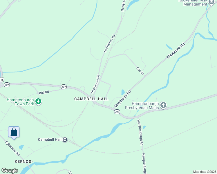 map of restaurants, bars, coffee shops, grocery stores, and more near 31 Church Street in Campbell Hall