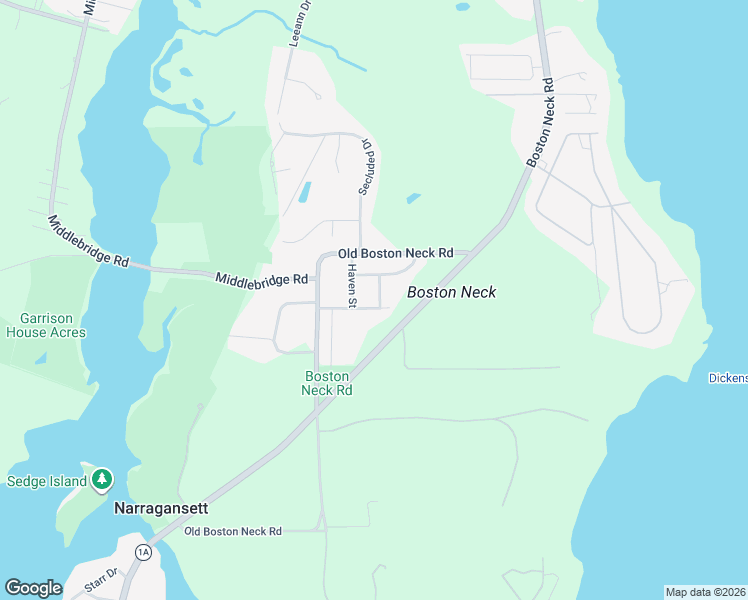 map of restaurants, bars, coffee shops, grocery stores, and more near 15 Temple Ln in Narragansett