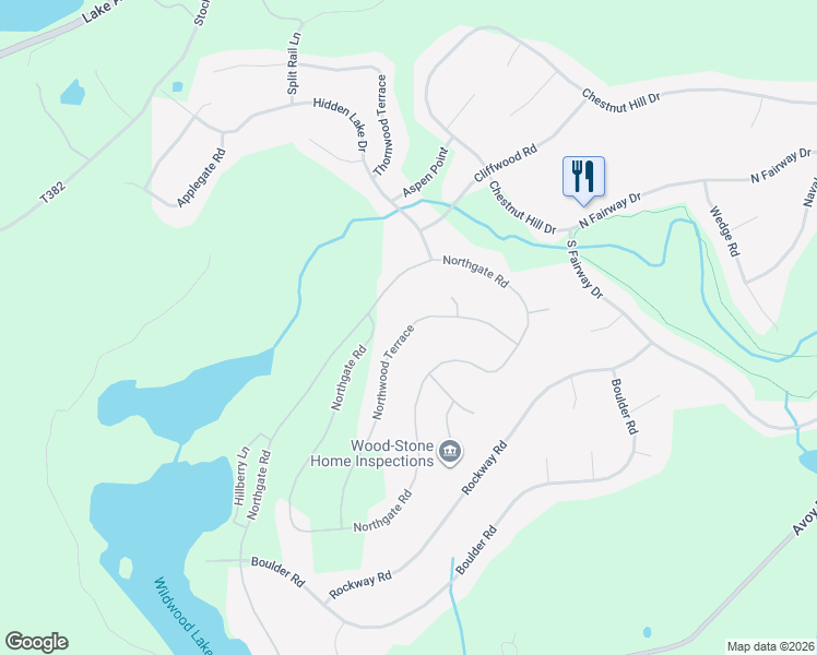 map of restaurants, bars, coffee shops, grocery stores, and more near 3351 Northwood Terrace in Lake Ariel