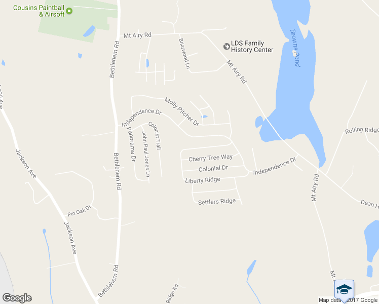 map of restaurants, bars, coffee shops, grocery stores, and more near 2640 Liberty Ridge in New Windsor