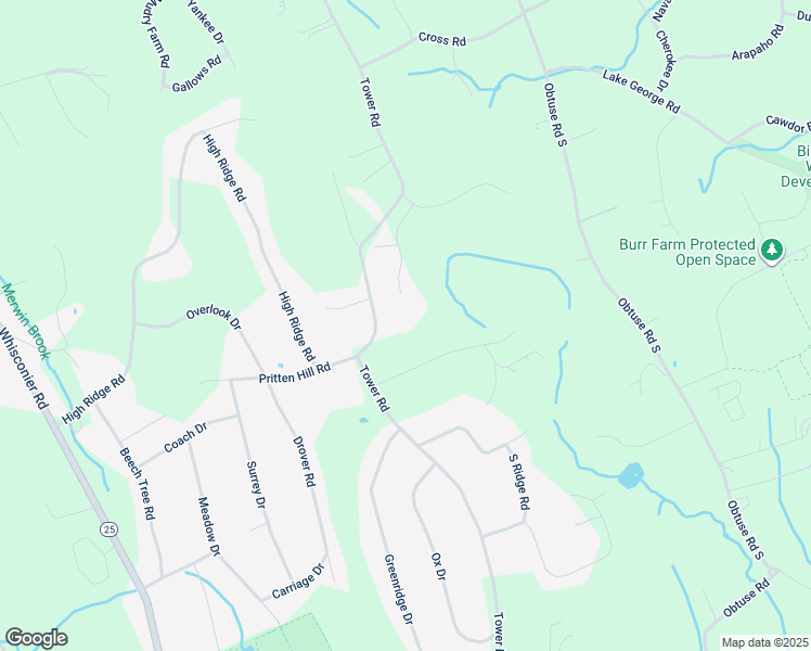 map of restaurants, bars, coffee shops, grocery stores, and more near 67 Tower Road in Brookfield