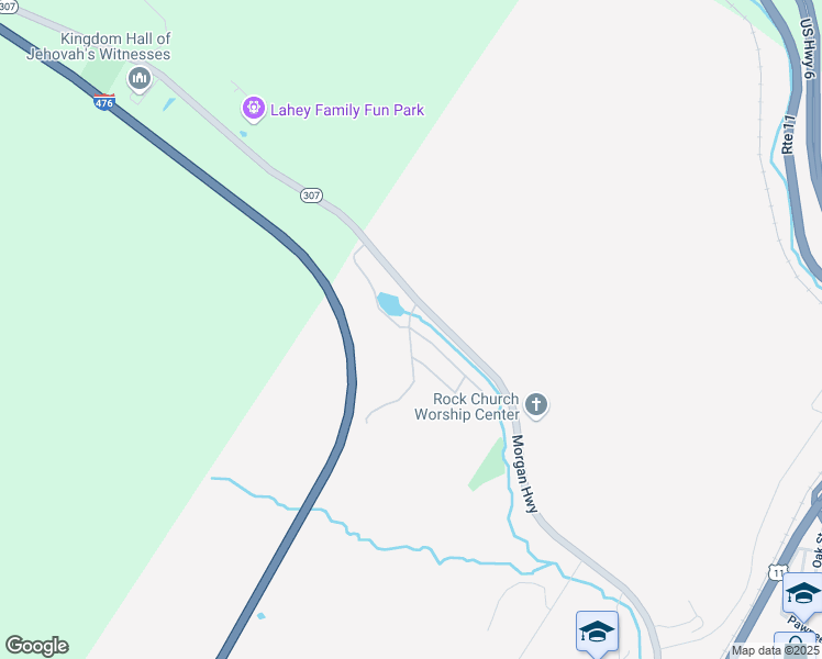 map of restaurants, bars, coffee shops, grocery stores, and more near 113 Mountain View Way in Scranton