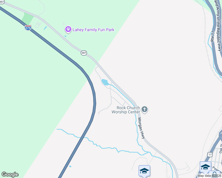 map of restaurants, bars, coffee shops, grocery stores, and more near 113 Mountain View Way in Scranton