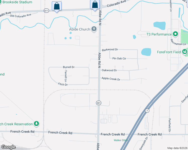 map of restaurants, bars, coffee shops, grocery stores, and more near 5299 Garfield Boulevard in Sheffield Lake