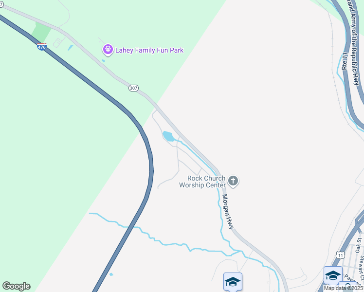 map of restaurants, bars, coffee shops, grocery stores, and more near 113 Mountain View Way in Scranton