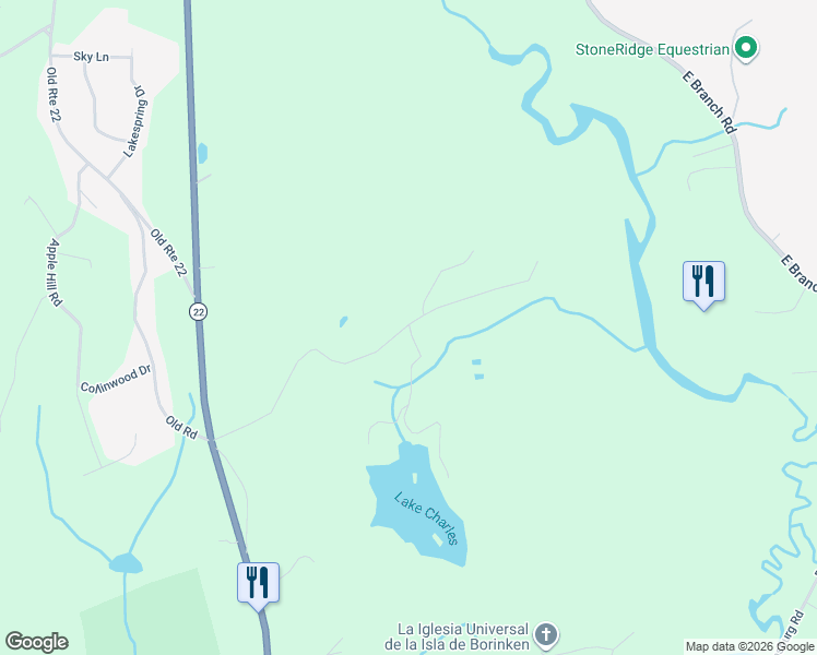 map of restaurants, bars, coffee shops, grocery stores, and more near 32-84 Ballyhack Road in Brewster