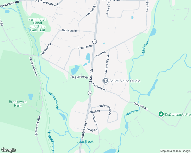 map of restaurants, bars, coffee shops, grocery stores, and more near 1746 South Main Street in Cheshire