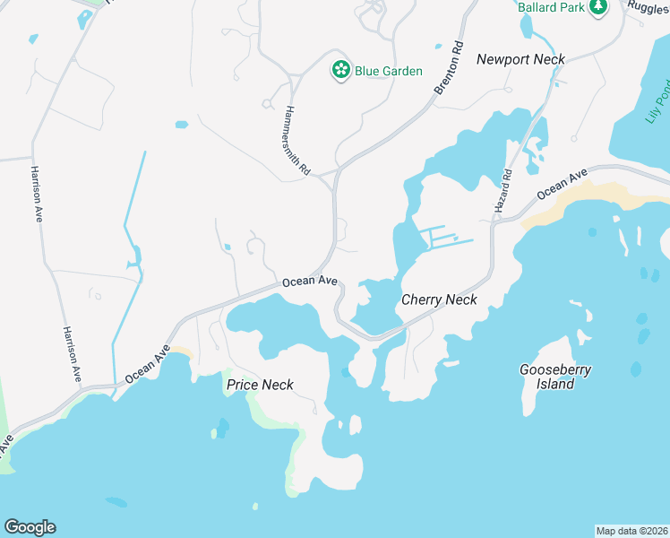 map of restaurants, bars, coffee shops, grocery stores, and more near 283 Ocean Avenue in Newport