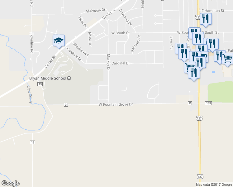 map of restaurants, bars, coffee shops, grocery stores, and more near 805 Briarwood Lane in Bryan