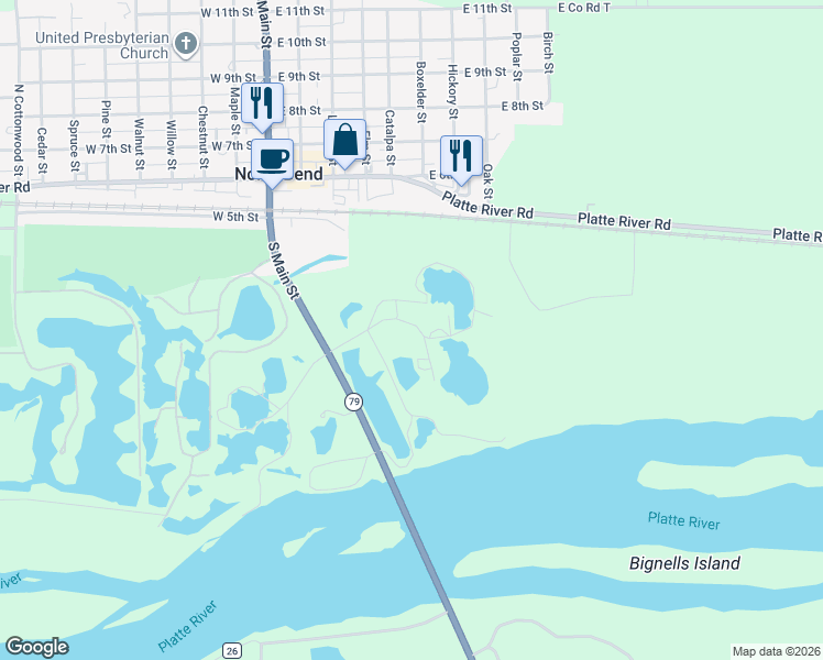map of restaurants, bars, coffee shops, grocery stores, and more near 310 Thomsens Lake in North Bend