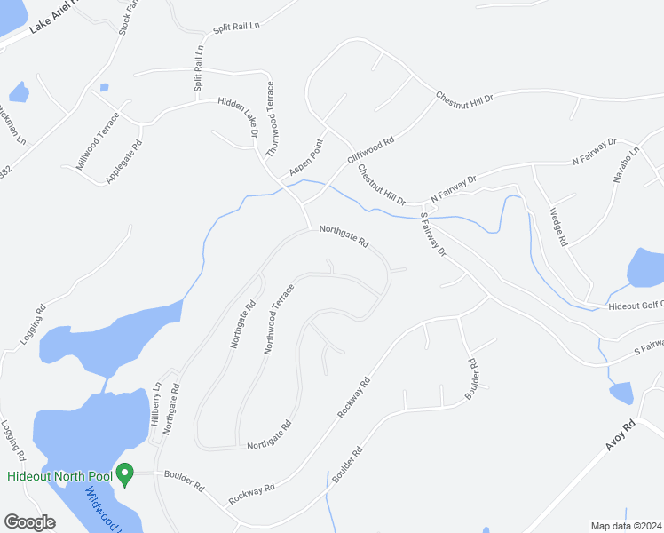 map of restaurants, bars, coffee shops, grocery stores, and more near Northwood Place in Lake Ariel