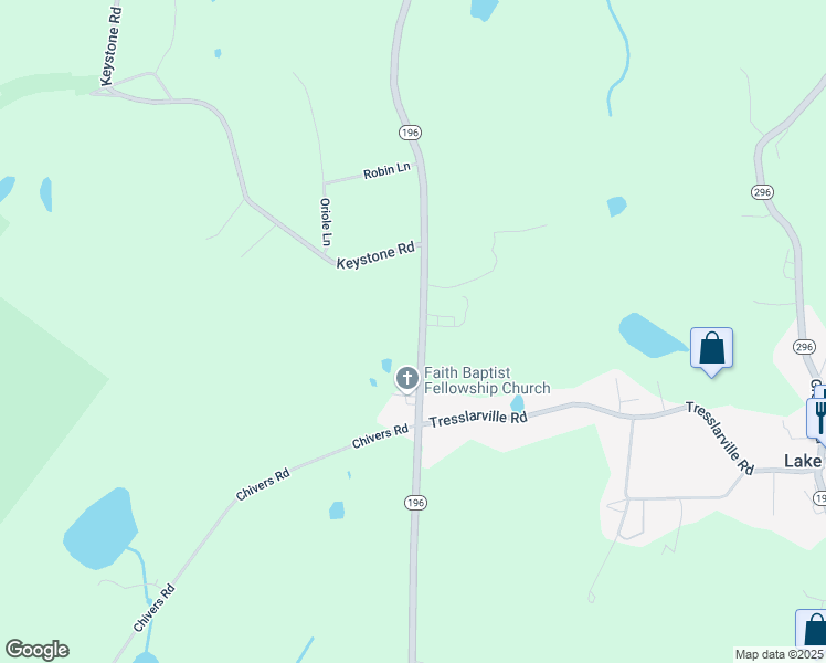 map of restaurants, bars, coffee shops, grocery stores, and more near 1425 Easton Turnpike in Lake Ariel