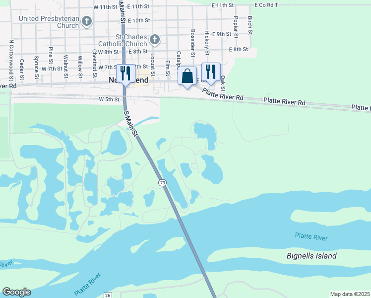 map of restaurants, bars, coffee shops, grocery stores, and more near 120 Thomsen in North Bend
