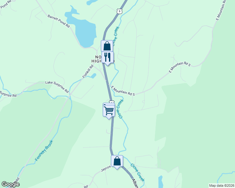 map of restaurants, bars, coffee shops, grocery stores, and more near 3132 U.S. 9 in Cold Spring