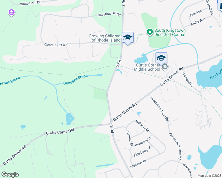 map of restaurants, bars, coffee shops, grocery stores, and more near 933 South Road in South Kingstown