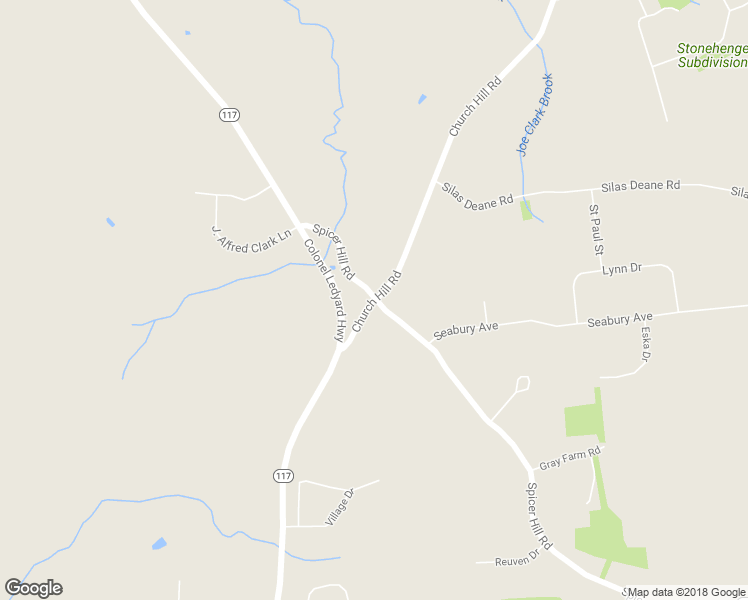 map of restaurants, bars, coffee shops, grocery stores, and more near 15 Church Hill Road in Ledyard