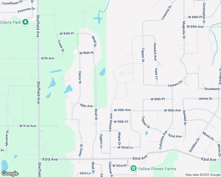 map of restaurants, bars, coffee shops, grocery stores, and more near 8819 Beall Street in Dyer