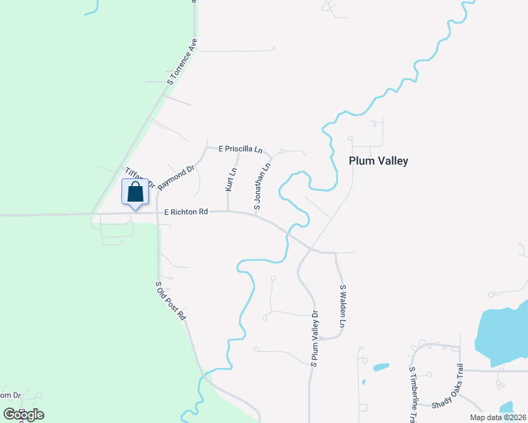 map of restaurants, bars, coffee shops, grocery stores, and more near 23824 South Jonathan Lane in Crete