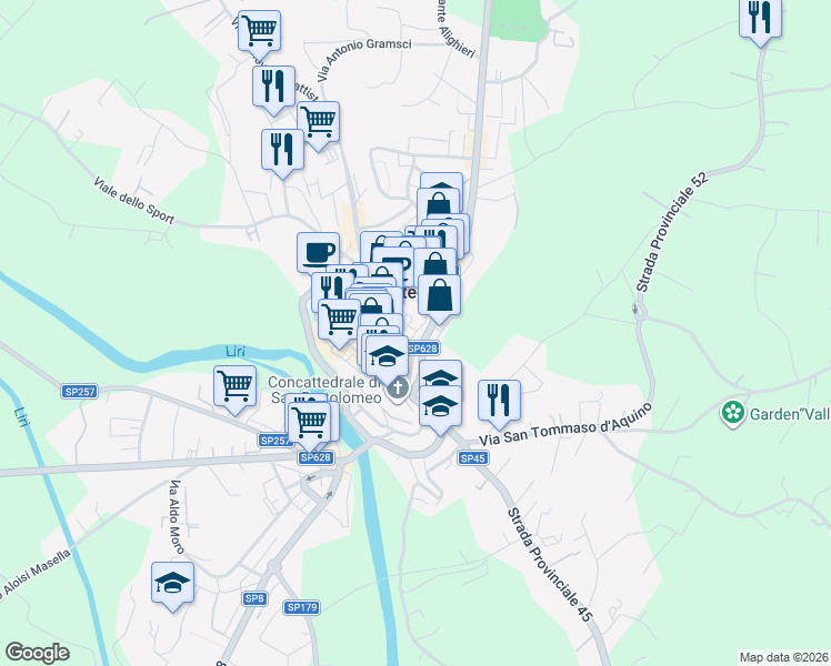 map of restaurants, bars, coffee shops, grocery stores, and more near 9 Piazza San Marco in Pontecorvo