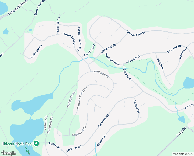 map of restaurants, bars, coffee shops, grocery stores, and more near Northwood Place in Lake Ariel