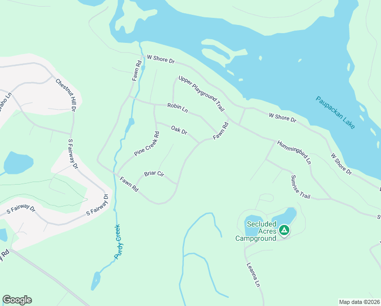 map of restaurants, bars, coffee shops, grocery stores, and more near Fawn Road in Wayne County
