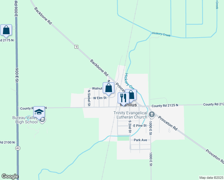 map of restaurants, bars, coffee shops, grocery stores, and more near 210 North Main Street in Manlius