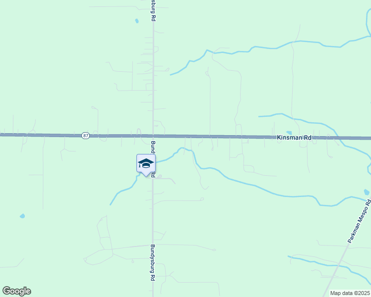 map of restaurants, bars, coffee shops, grocery stores, and more near 5611 Kinsman Road in Middlefield
