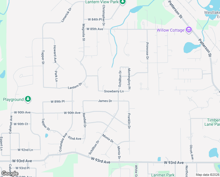 map of restaurants, bars, coffee shops, grocery stores, and more near 13130 Snowberry Lane in St. John