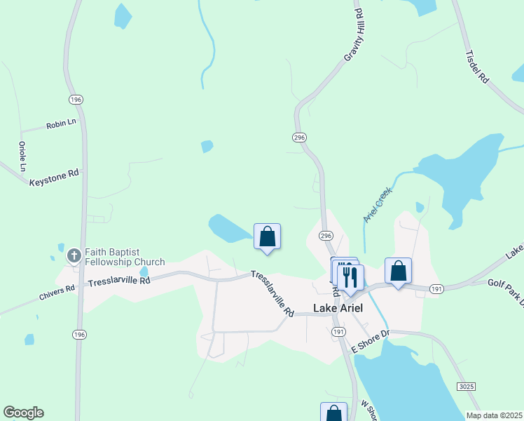 map of restaurants, bars, coffee shops, grocery stores, and more near 165 Gravity Rd in Wayne