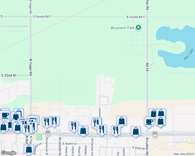 map of restaurants, bars, coffee shops, grocery stores, and more near 3049 Laverna Street in Fremont