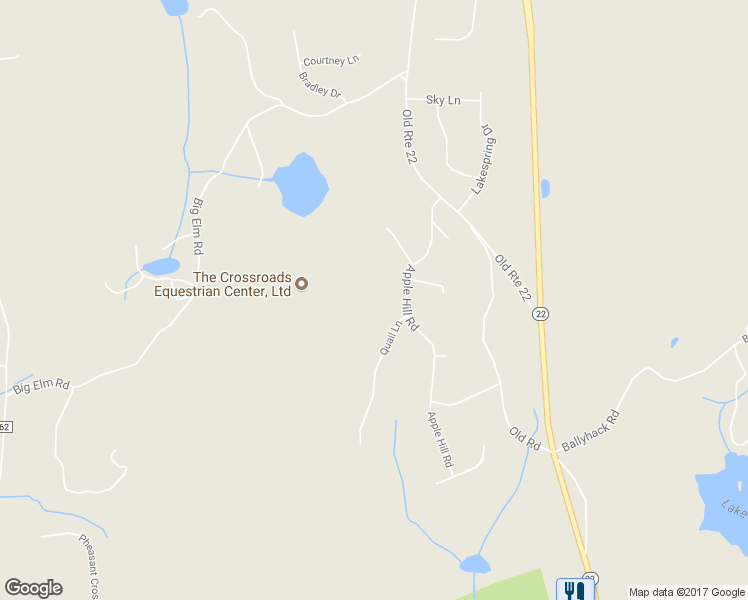 map of restaurants, bars, coffee shops, grocery stores, and more near 53 Apple Hill Road in Brewster