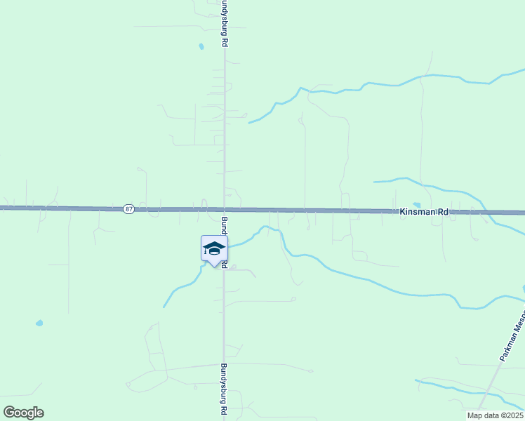 map of restaurants, bars, coffee shops, grocery stores, and more near 5611 Kinsman Road in Middlefield