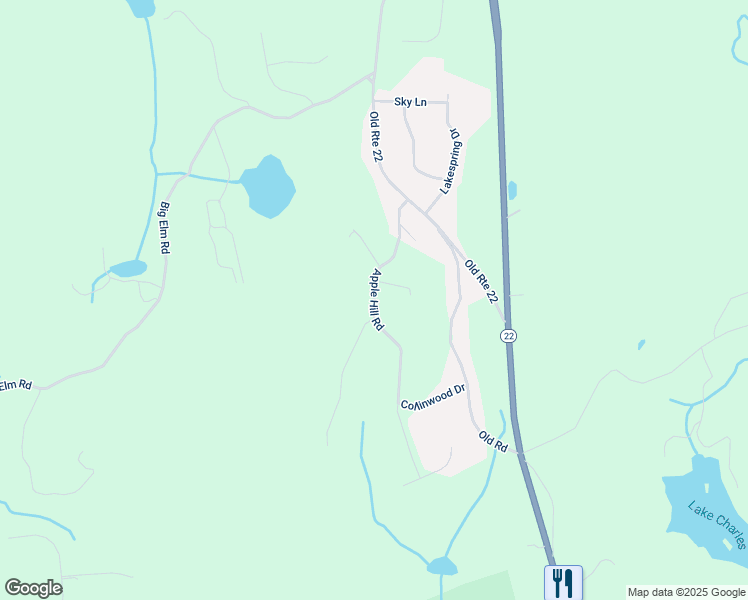 map of restaurants, bars, coffee shops, grocery stores, and more near 53 Apple Hill Road in Brewster