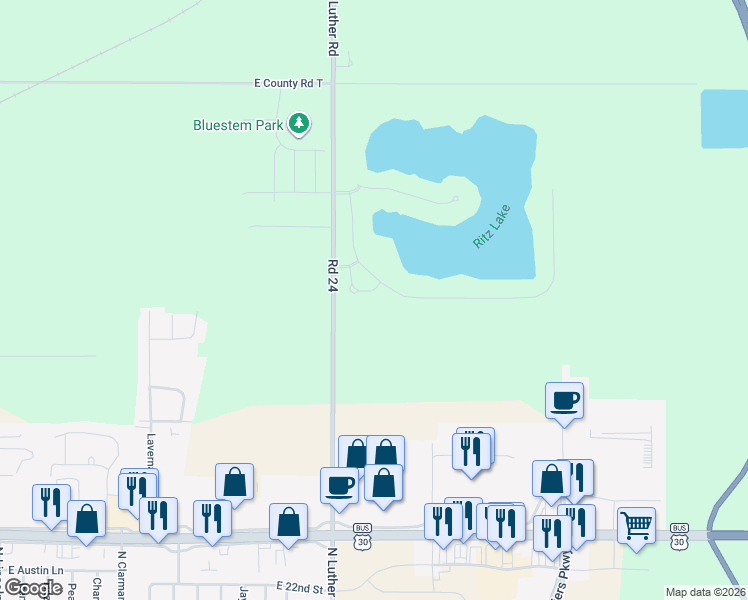 map of restaurants, bars, coffee shops, grocery stores, and more near 2721 Ritz Place in Fremont