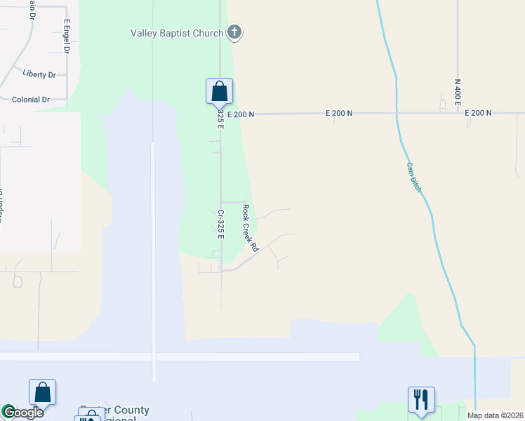 map of restaurants, bars, coffee shops, grocery stores, and more near 342 Arlington Court in Valparaiso