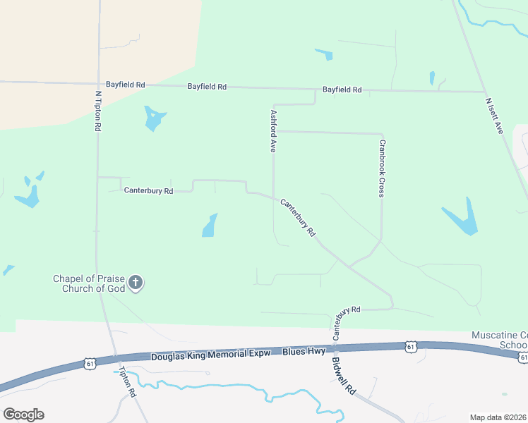 map of restaurants, bars, coffee shops, grocery stores, and more near 2607 Ashford Ave in Muscatine